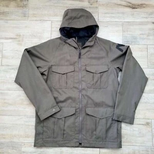 Analog Cargo Windbreaker Jacket Men's Gussets Pocket Military Green Hooded L - Picture 1 of 8