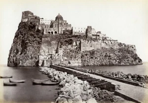 Italy Naples Napoli Ischia Castello Aragonese old Photo Giorgio Sommer 1870 - Foto 1 di 3