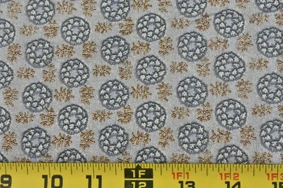 Edredón de algodón con estampado dorado y gris vintage de 1/2 yarda, RJR, P6300 Foto 1 de 4