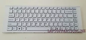 GENUINE NEW SONY VAIO VPCEA VPC EA VPC-EA SERIES WHITE US KEYBOARD WITH FRAME - Picture 1 of 4