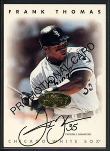 1996 Leaf Signatures Series Frank Thomas Promotional Card Facsimile Signature - Picture 1 of 2