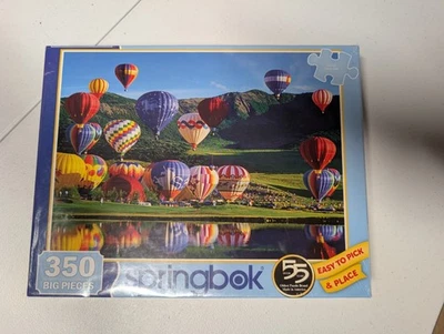 Springbok's 350 Piece Jigsaw Puzzle Balloon Bonanza Made in USA Sealed Free Ship - Image 1 of 4