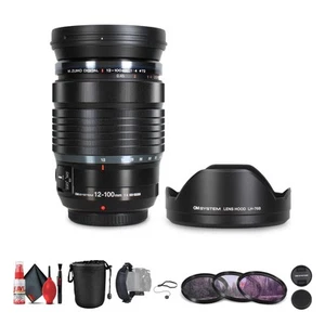 OM SYSTEM M.Zuiko Digital ED 12-100mm f/4 IS PRO Lens Bundle - Picture 1 of 4