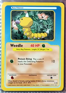 INDIA POKEMON CARD BY FUNSKOOL 2004: WEEDLE 40 HP POKEMON CARD - Picture 1 of 2