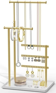 Portagioie Organizer Stand - Regolabile Alto 17,5" (Max), Robusto Gioielli... - Foto 1 di 7
