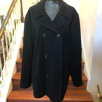 J. Мужские большие карманы для пальто из черной шерстяной смеси Crew - Изображение 1 из 4