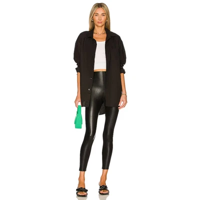 Leggings ajustados hasta el tobillo Commando negros de cuero sintético talla 2X nuevos con etiquetas Foto 1 de 4