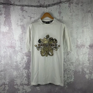 Vintage KARL KANI T-Shirt Men’s Big Logo USA Rare 90s White Size XL - Picture 1 of 17