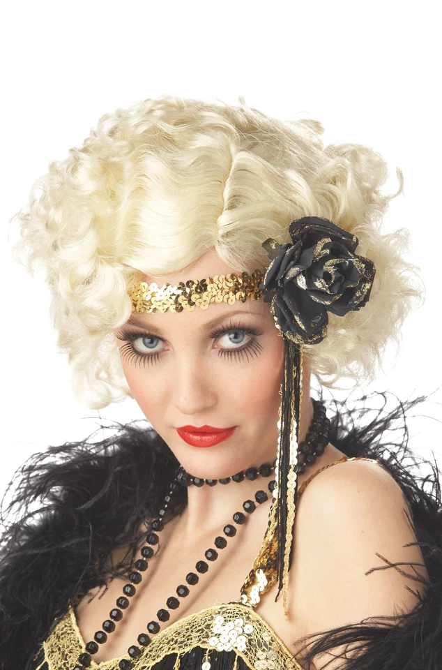 1920-е Jazz Baby Хэллоуин костюм парик блондинка - Изображение 1 из 1