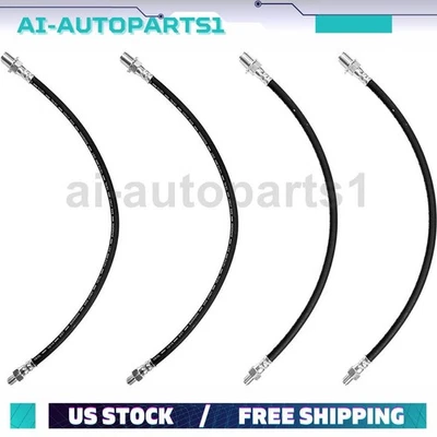 Manguera hidráulica de freno trasero delantero 4 piezas para International Harvester 1100A 1966 Foto 1 de 4