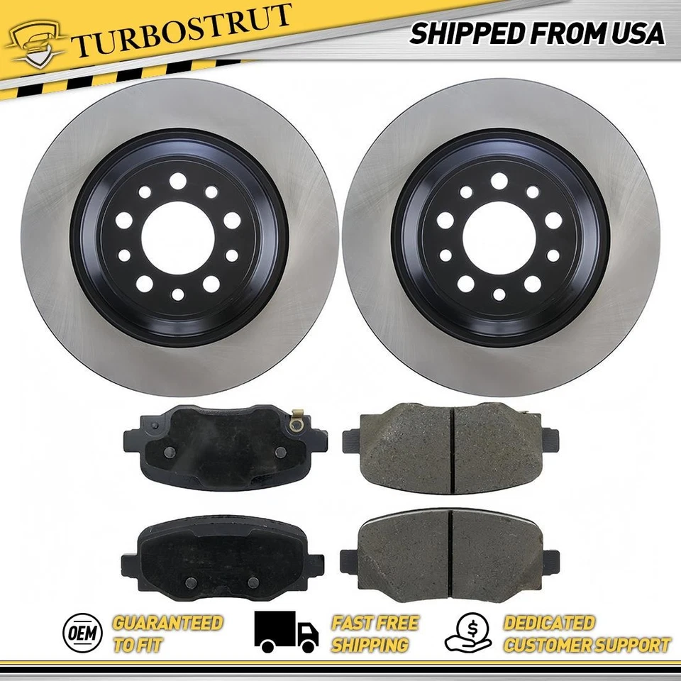 Kit de pastilhas de freio rotores de freio traseiros OE para Jeep Cherokee 3.2L 2014-2019 - Imagem 1 de 1