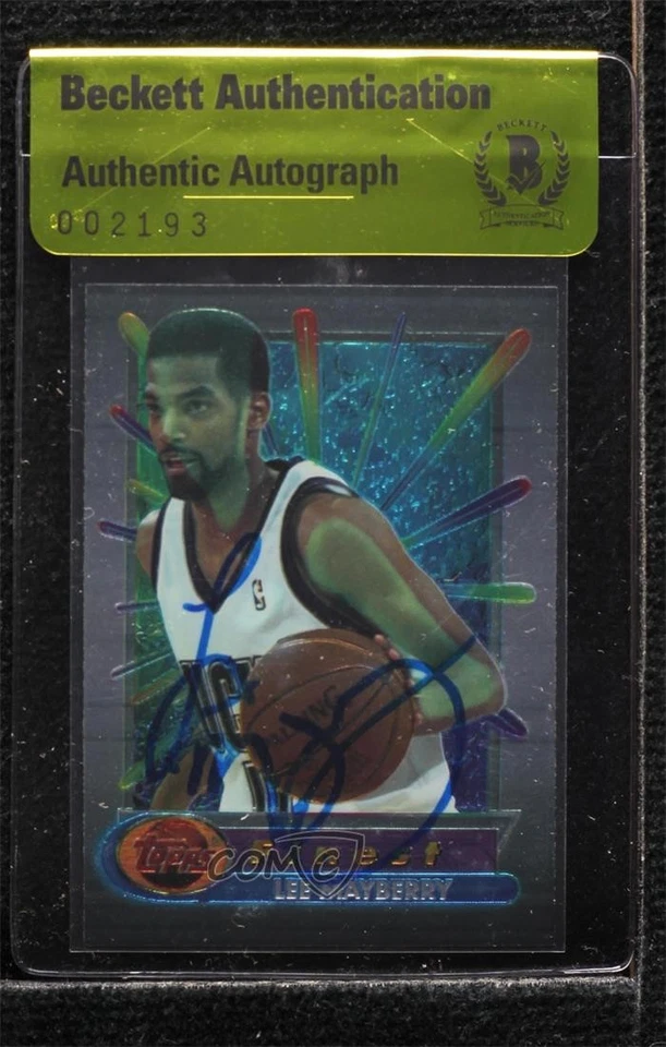 BAS 1994-95 Topps Finest Lee Mayberry #158 Beckett Auth Sticker Auto - Image 1 of 2