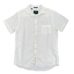 Rodd & Gunn Hemd Herren MED Weiß Leinen Kurzarm Sports Fit Knopfleiste Italy - Bild 1 von 9