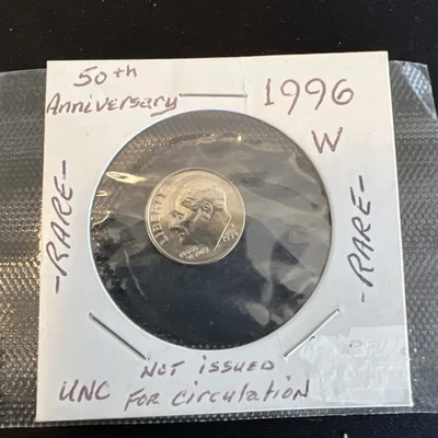 1996 W Roosevelt Dime 10C 50th Anniversary SEALED MINT CELLO Free Shipping  - Image 1 of 2