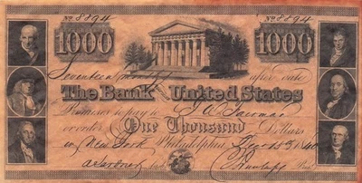 USA  $1000  12.15.1840  Facsimile Uncirculated Banknote  ZD - Image 1 of 2