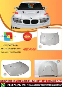 ART.4608 Motorhaube (Faser ) Geeignet für BMW E81/E82/E87/E88 Look M3 - Bild 1 von 7