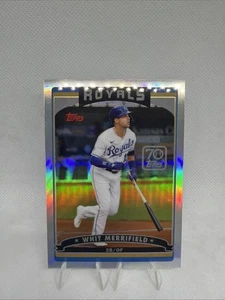 EL.124 Whit Merrifield 2021 Topps #70YTC-56 70 anni di baseball cromato serie 2 - Foto 1 di 2