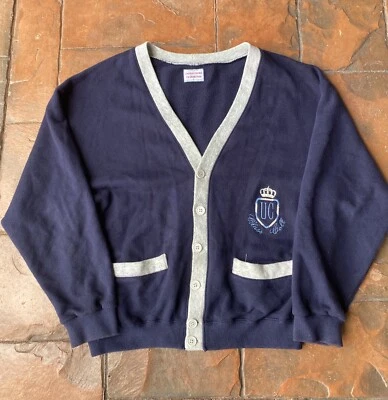 Cárdigan Suéter Vintage United Colors of Benetton Italia Azul Medio EE. UU. Foto 1 de 4