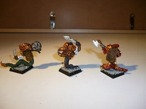 Chaos Snakemen x3 Metal Painted - 1985 - Warhammer Miniature - Picture 1 of 3