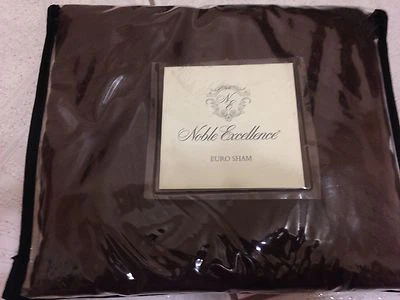 One Noble Excellence Zebra Euro Almohada Sham Chocolate Marrón NUEVO Foto 1 de 4