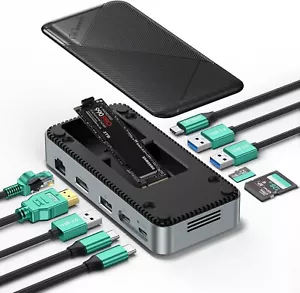 Estación de Acoplamiento GiGimundo M.2 NVMe SSD Gabinete - Hub de 10 Gbps, USB-C PD100W - Imagen 1 de 2