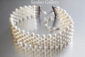 Vintage Real Pearl choker necklace from a Prominent collector - Picture 1 of 9
