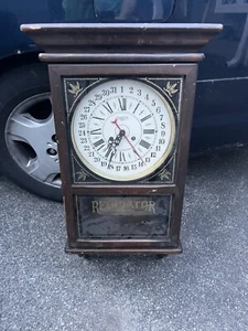 Vintage 1974 Regulator Wall Clock New England Clock Company Model NE 266G READ - Picture 1 of 10
