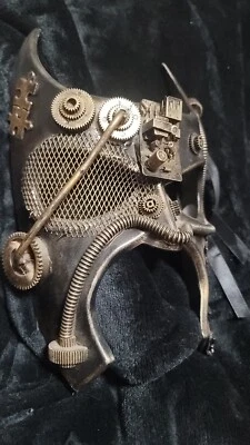 Men's Steampunk Full Face Skull Halloween Costume Masquerade Mask [Gold] - Image 1 of 4
