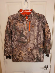 Carhartt Realtree Camo Quilted Orange Lined Hunting Jacket Mens Large READ DESC - Picture 1 of 12
