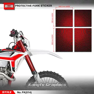 Motorcycle Upper Fork Sticker Custom Deco Racing Decal Kit for MX Bikes Red - Picture 1 of 7