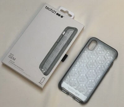 Tech21 Evo Gem Impactology Protective Case Cover Apple iPhone X Grey T21-5903 - Image 1 of 3