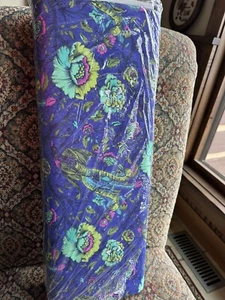 Tula Pink 2018 ALL STARS - Tail Feathers- Iris- OOP - By the Yard HTF - Picture 1 of 2