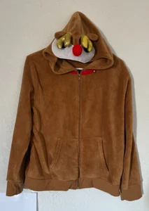 Rudolph Red Nose Reindeer Jacket Halloween Costume Size XL Childs Boys Girls - Picture 1 of 6