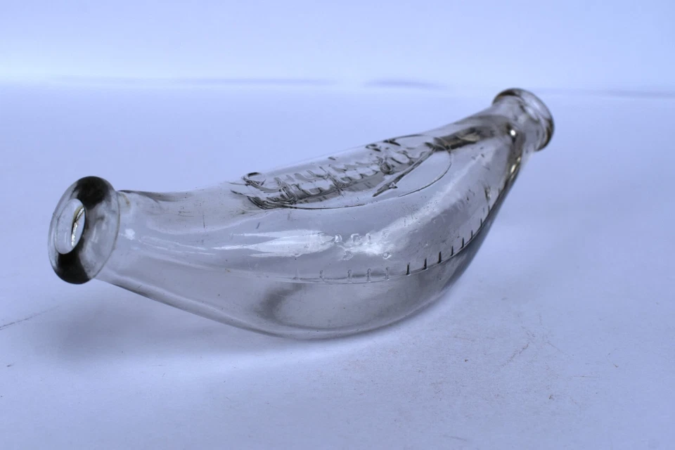 Vintage Griptight Latte Bottiglia Bambino Nutrimento Doppio Finale Banana Vetro - Immagine 1 di 4