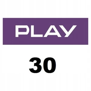 Doładowanie Play 30 zł PLN AUTOMAT 24/7 PL WYSYŁKA W 2 MINUTY - Zdjęcie 1 z 1