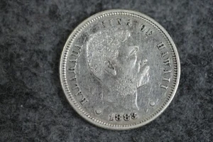 1883 - Hawaii One Dime Silver Foreign Coin!!  #J10702 - Picture 1 of 2