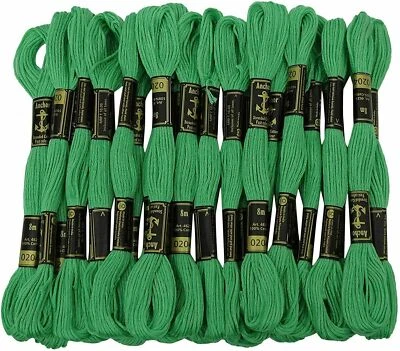 Anchor Threads Cross Stitch Stranded Cotton Thread Hand Embroidery Floss Green - Image 1 of 4