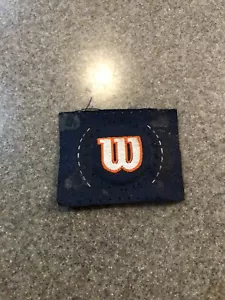 Vintage Wilson Baseball Fabric Embroidered Logo Sew In Patch Unique 1 1/2” Round - Picture 1 of 3