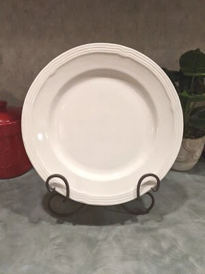 Gibson LE CLAIRE Embossed Rings Rim 12" Round Chop Plate Serving Platter  - Image 1 of 4