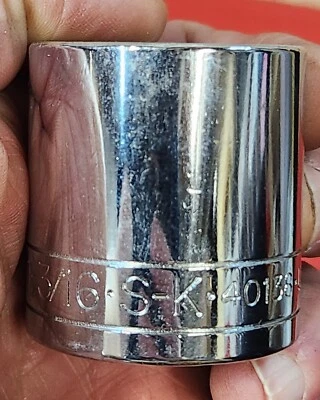 SK 1/2" Drive 1-3/16" Shallow Socket 40138 12pt Many Styles NOS Vintage USA - Image 1 of 4