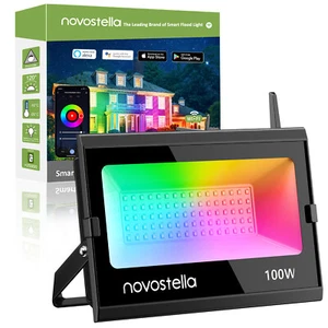 Novostella 100W Smart LED Flood Light RGB Outdoor Dimmable Stage Light 1/2 Packs - Picture 1 of 11