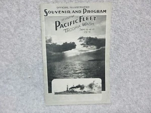 1919 US NAVY PACIFIC FLEET Visit TACOMA WASHINGTON "OFFICIAL SOUVENIR & PROGRAM" - Picture 1 of 3