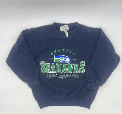 Vintage 1999 Seattle Seahawks Kids Size Lg Crew Neck Sweatshirt Lee Sports Cover