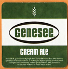 Genesee Cream Ale Genesee (High Falls) Brewing Co Rochester NY  Beer Coaster