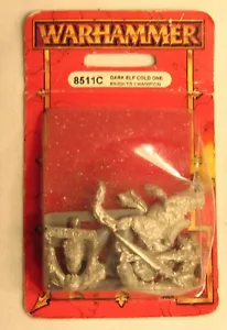 Warhammer Dark Elf Cold One Knights Champion Games Workshop 8511C (34065) 1997 - Imagen 1 de 4