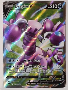 Tarjeta Pokémon ULTRA RARA HOLO Drapion V 175/185 NM/M - ARTE COMPLETO Vivid Voltage - Imagen 1 de 2