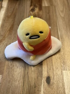 Gudetama The Lazy Egg Plush Bacon blanket wrap 4" Sanrio Gund 2018 Tag Used good - Picture 1 of 4