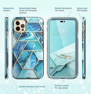 i-Blason For Apple iPhone 14 Pro 6.1" Cosmo Slim Case Screen Protector Cover - Picture 1 of 19