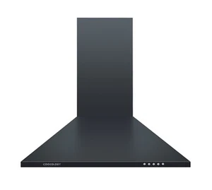 Cookology CH600BK/A 60cm Black Chimney Cooker Hood, Wall Mounted Extractor Fan - Picture 1 of 9