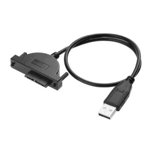 USB 2.0 to Mini SATA 7+6 13Pin Adapter Cable for Laptop CD/DVD ROM Drive - Afbeelding 1 van 7